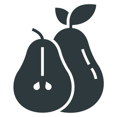 pear icon on white background	