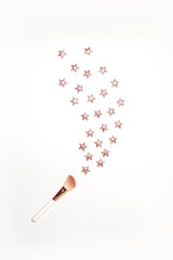 Makeup brush and stars decor