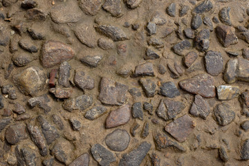 wet stones background, place for text