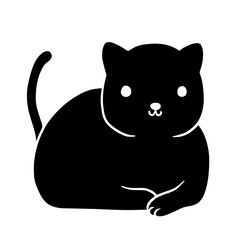 black icon of a sitting cat