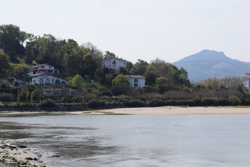 Fototapeta na wymiar Beautiful view sea and beach Hendaye France Basque Country