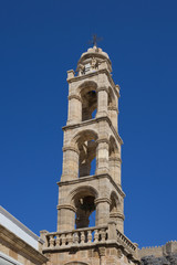 Fototapeta na wymiar Glockenturm der Kirche Panagia auf Rhodos