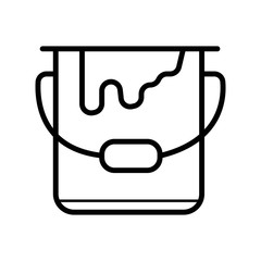 Paint bucket pouring icon vector