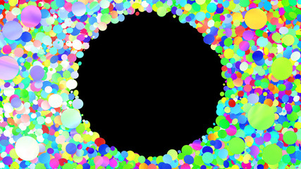 Glitter Spangle Frame 3D illustration background.