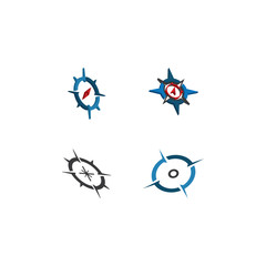 Set Compass Logo Template vector symbol