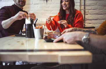 People at Fast Food Restaurant