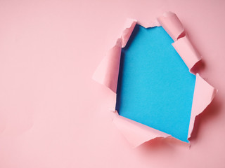 background with torn paper and place for your message, trending holes in paper