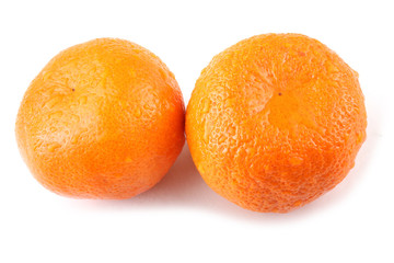 Mandarin oranges isolated on white