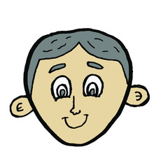 cute child emoji. just head. this is a vector.