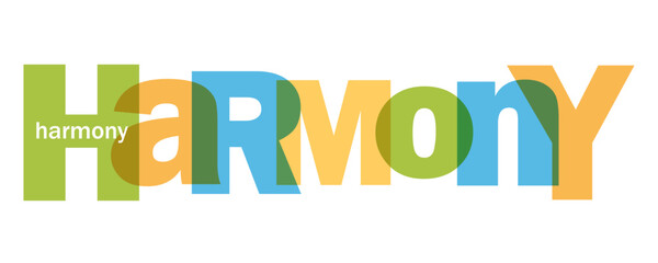 HARMONY colorful vector typography banner