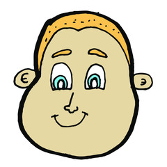 cute child emoji. just head. this is a vector.