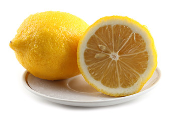Lemon with and lemon half