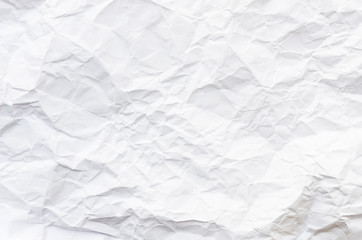 white crumpled paper texture for background.