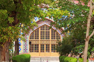 Gorgeous Facade of the Blue Mosque View from the Courtyard, Kentron District, Yerevan, Armenia