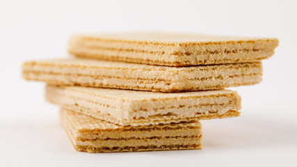 waffle sticks on a white background