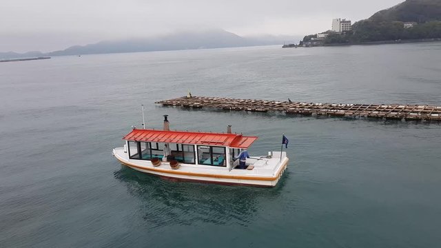Boat used by oyster diving women in Mikimoto Pearl Island, Toba, Japan