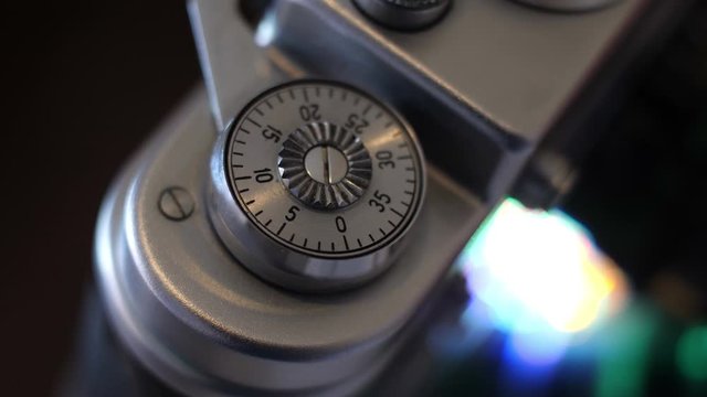 Close Up Of Vintage 35mm Film Camera