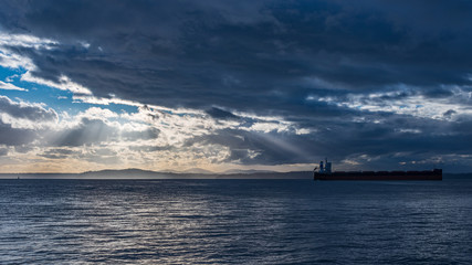 Seascape with Freighter