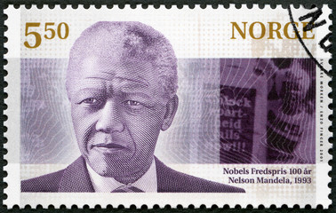 NORWAY - 2001: shows Nelson Rolihlahla Mandela (1918-2013), President of the Soviet Union USSR, The...