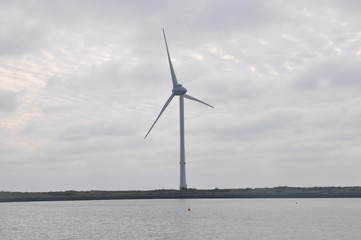 Wind turbine at the seaside