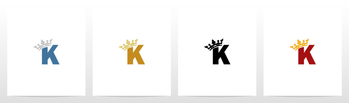  Royal Crown On Letter Logo Design K