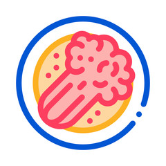 Vegetarian Meal Icon Vector. Outline Vegetarian Meal Sign. Isolated Contour Symbol Illustration