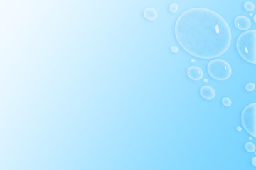 Blue abstract background with drops and copy space.Water Drops On Blue Background.