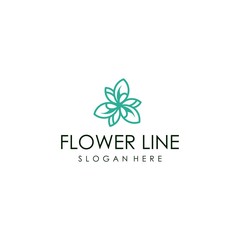 Beauty logo with a flower