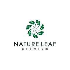 natural leaf minimlais logo design