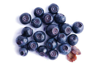 Blueberry berry isolated on white background