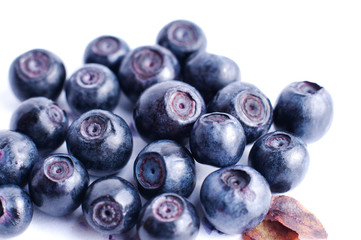 Blueberry berry isolated on white background