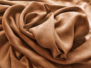Fabric for curtains and curtains. Beautiful brown - terracotta color. Soft velvet with velvet. The...
