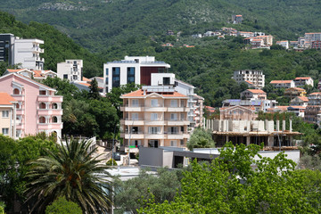 Obraz premium The resort village of Becici in the Montenegro