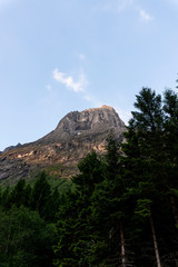 Fototapeta na wymiar view up to rocky mountain