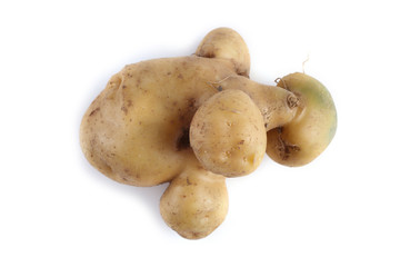 Funny ugly potato