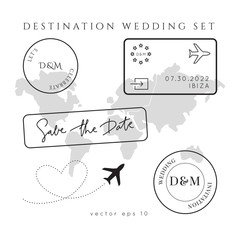 Destination Wedding Pass Vector