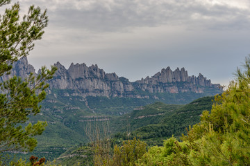 Beautiful peaks of Montserrat Mountain (Catalonia, Spain)