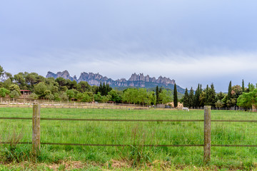 Beautiful view of the Massis of Montserrat.