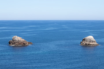rocky islands in the coast of spain
