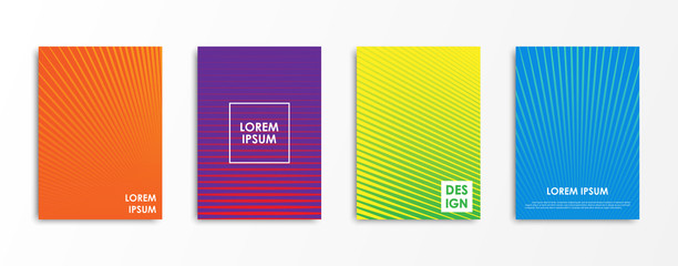 Abstract pattern background with line texture. Colorful halftone gradients