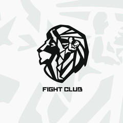 Logo vector for fight club boxing and gym with leon