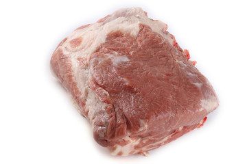 Pork isolated on white. Entrecote
