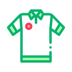 Player T-shirt Icon Vector. Outline Player T-shirt Sign. Isolated Contour Symbol Illustration