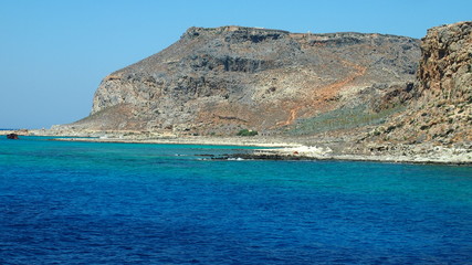 Beach landscape in Crete Greece