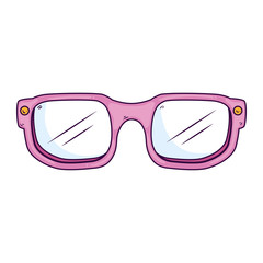 cute eyeglasses vision optical icon vector illustration design