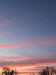 luna e tramonto
