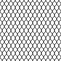 black and white chainlink seamless vector background pattern