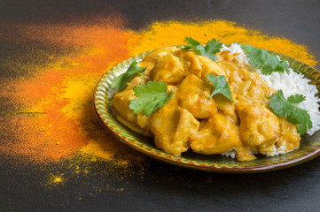  spicy chicken stewed in curry sauce.