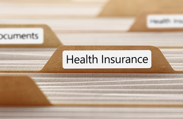 Health Insurance. Folder Name in Directory. 3d rendering