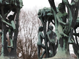 Sculptures in a park in Norway